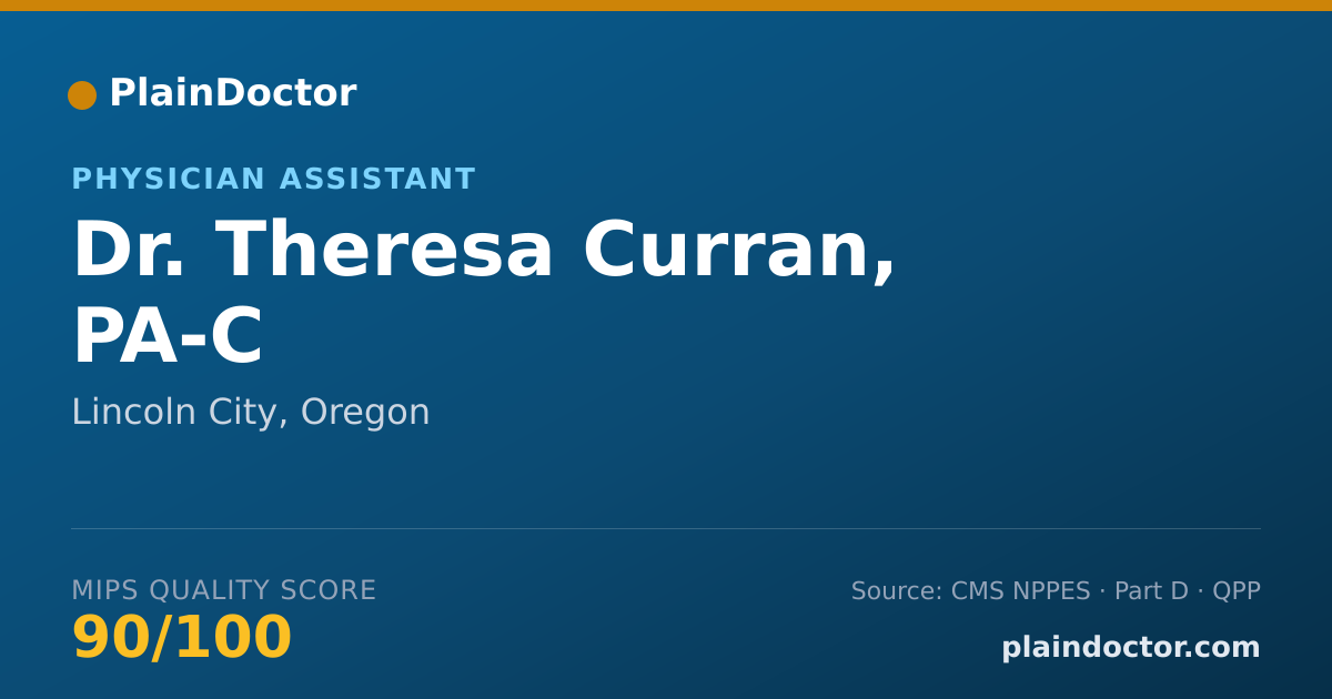 Shareable card for Theresa Curran, PA-C - Physician Assistant, Lincoln City, OR
