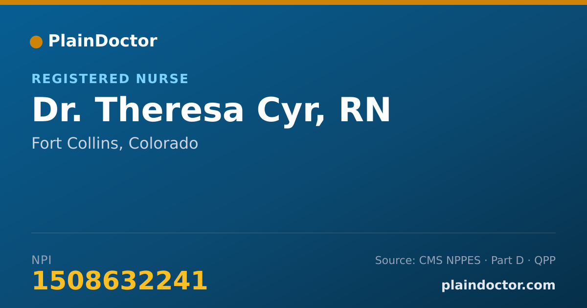 Shareable card for Theresa Cyr, RN - Registered Nurse, Fort Collins, CO