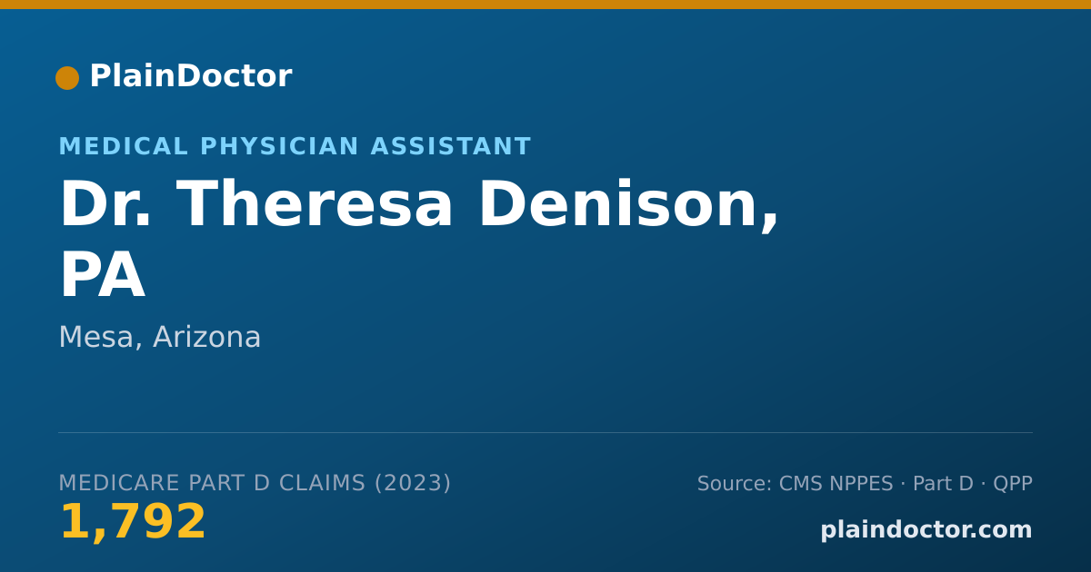 Shareable card for Theresa Denison, PA - Medical Physician Assistant, Mesa, AZ