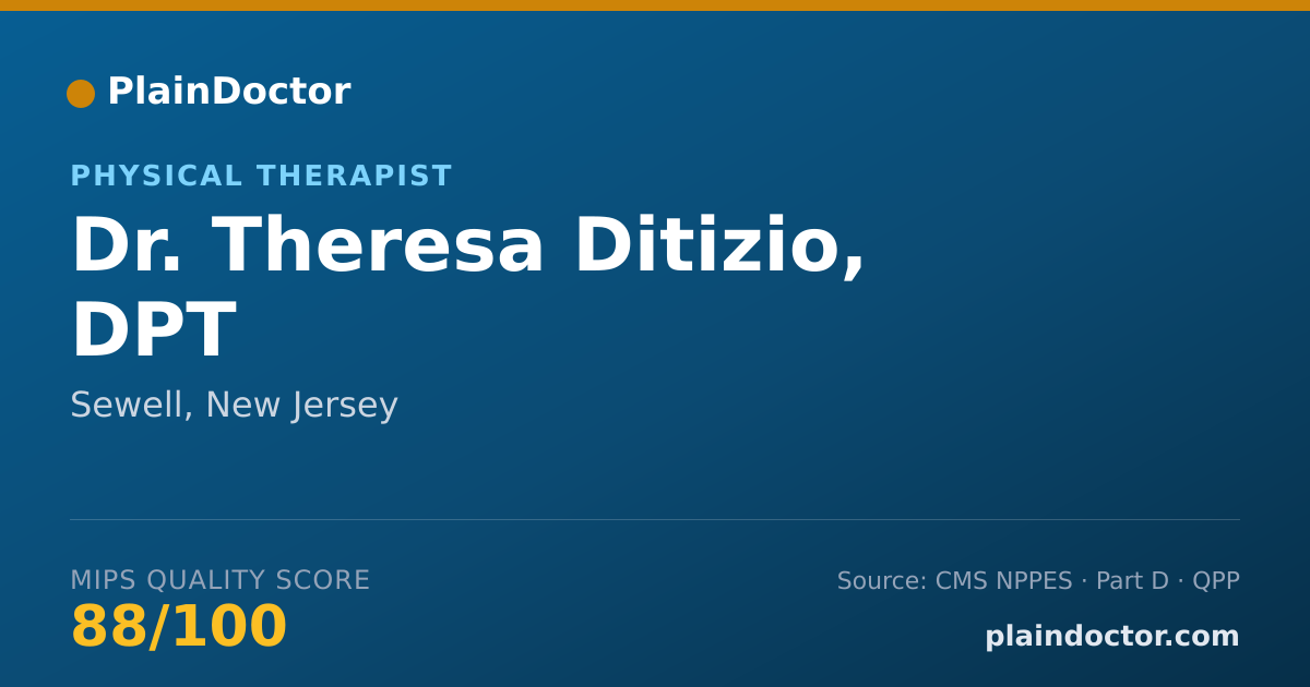 Shareable card for Theresa Ditizio, DPT - Physical Therapist, Sewell, NJ