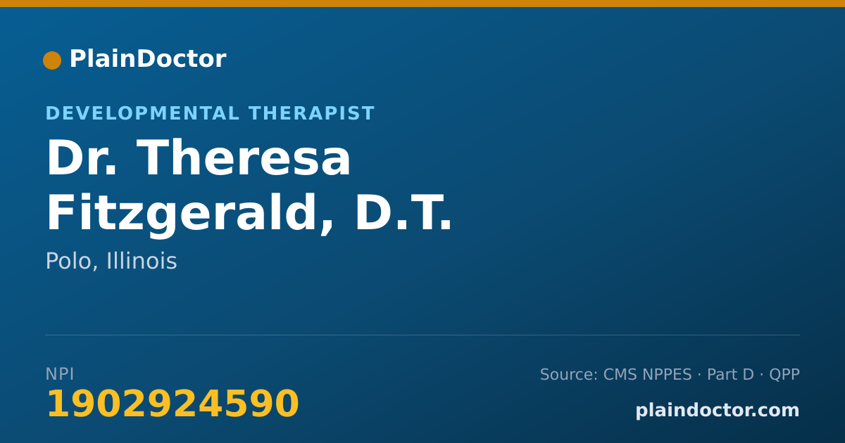 Shareable card for Theresa Fitzgerald, D.T. - Developmental Therapist, Polo, IL