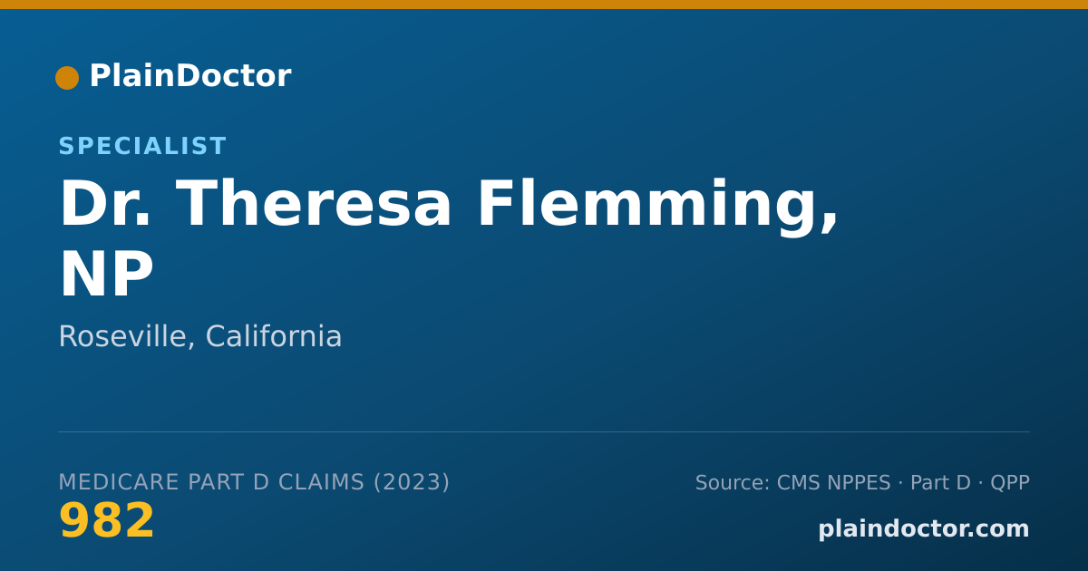 Shareable card for Theresa Flemming, NP - Specialist, Roseville, CA