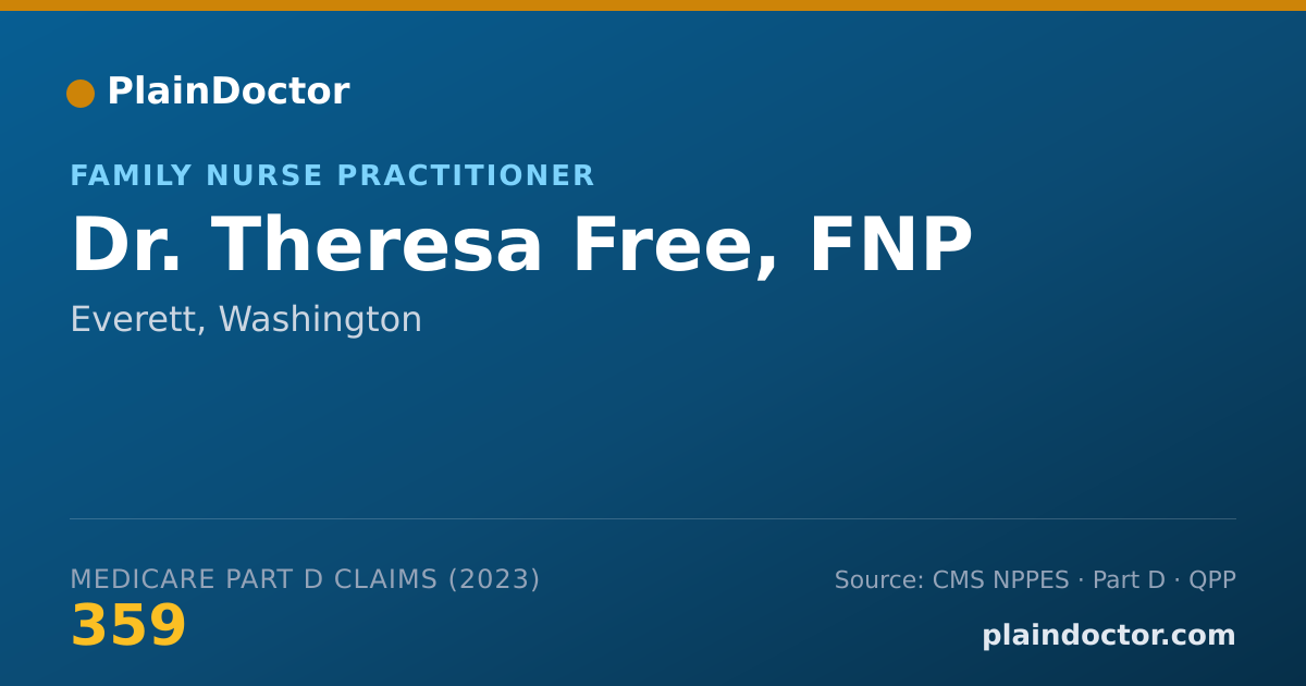 Shareable card for Theresa Free, FNP - Family Nurse Practitioner, Everett, WA