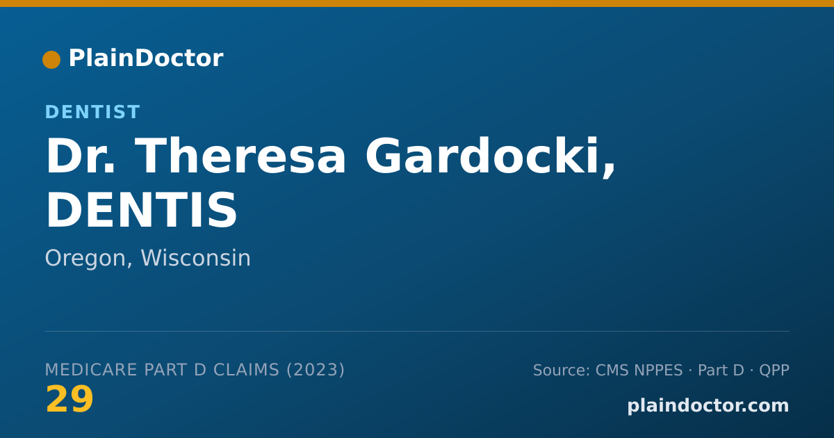 Shareable card for Theresa Gardocki, DENTIS - Dentist, Oregon, WI