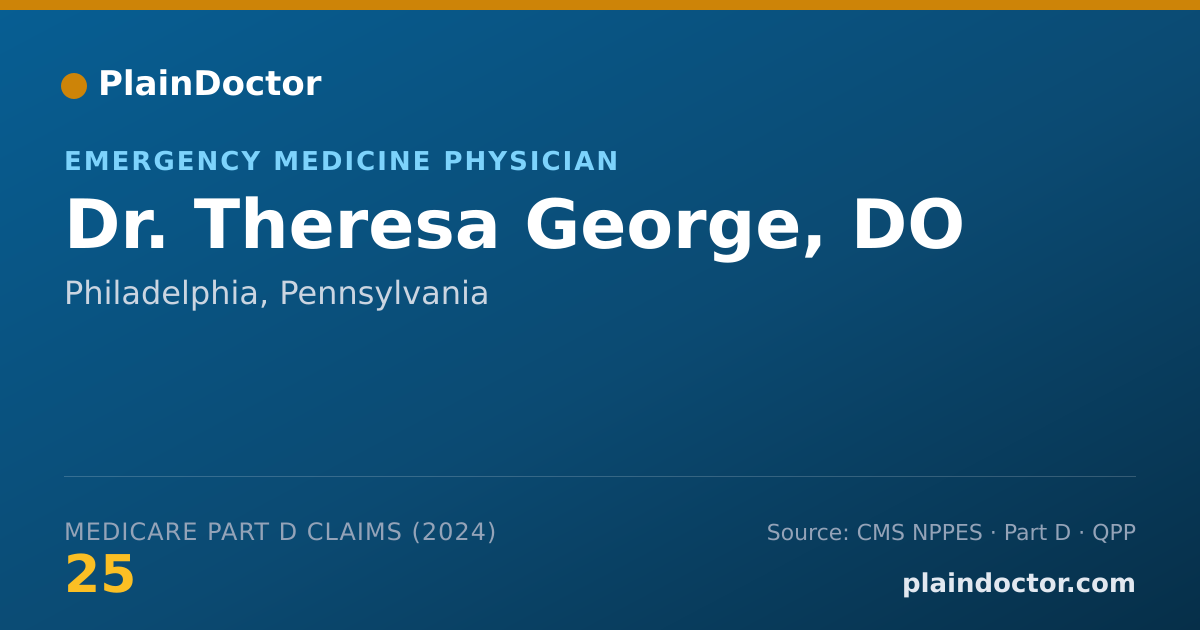 Shareable card for Theresa George, DO - Emergency Medicine Physician, Philadelphia, PA