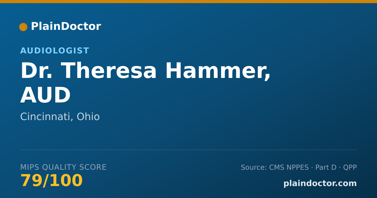 Shareable card for Theresa Hammer, AUD - Audiologist, Cincinnati, OH