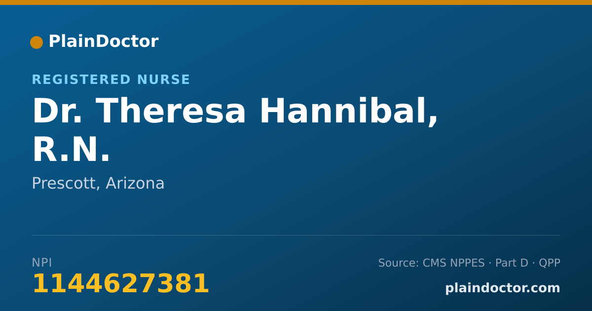 Shareable card for Theresa Hannibal, R.N. - Registered Nurse, Prescott, AZ