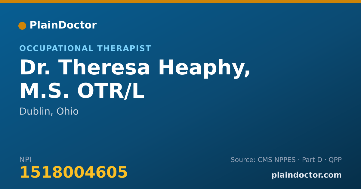 Shareable card for Theresa Heaphy, M.S. OTR/L - Occupational Therapist, Dublin, OH