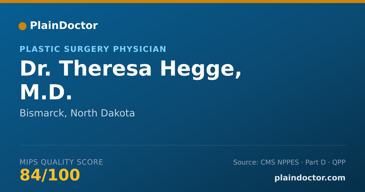 Shareable card for Theresa Hegge, M.D. - Plastic Surgery Physician, Bismarck, ND