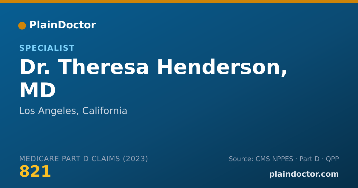 Shareable card for Theresa Henderson, MD - Specialist, Los Angeles, CA
