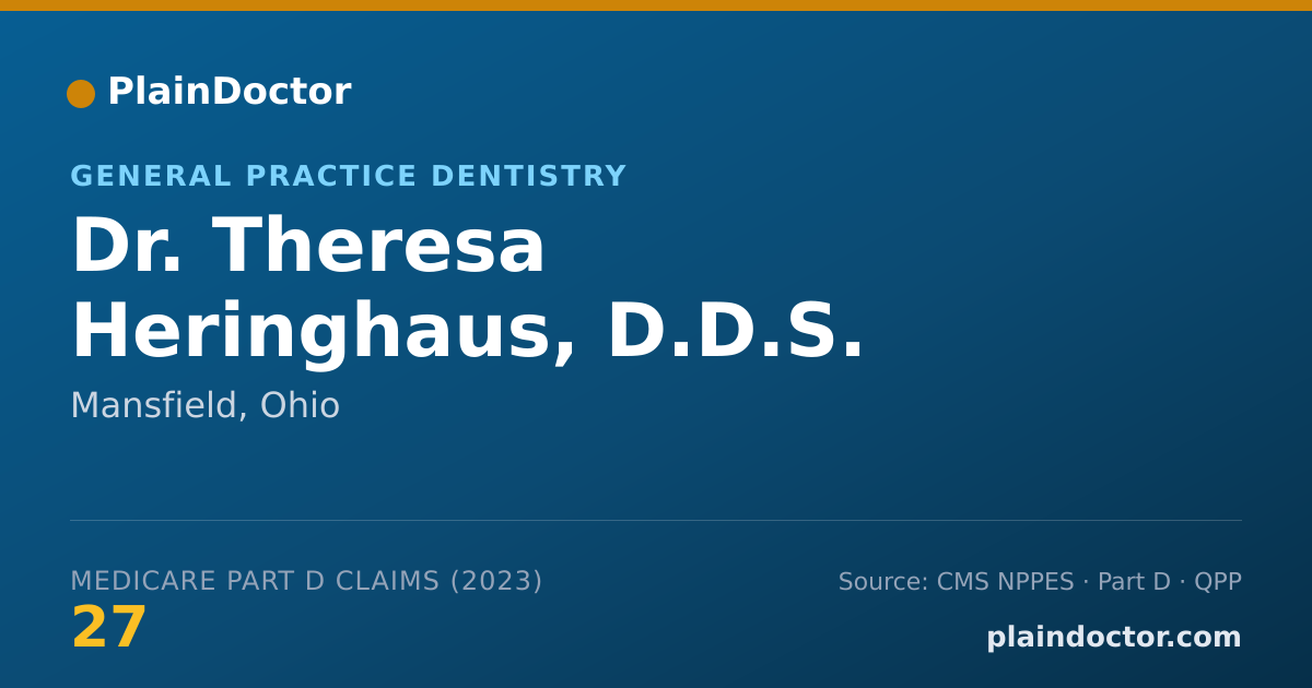 Shareable card for Theresa Heringhaus, D.D.S. - General Practice Dentistry, Mansfield, OH