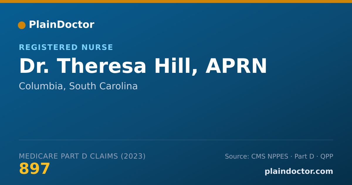 Shareable card for Theresa Hill, APRN - Registered Nurse, Columbia, SC