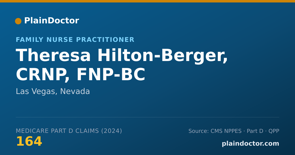 Shareable card for Theresa Hilton-Berger, CRNP, FNP-BC - Family Nurse Practitioner, Las Vegas, NV