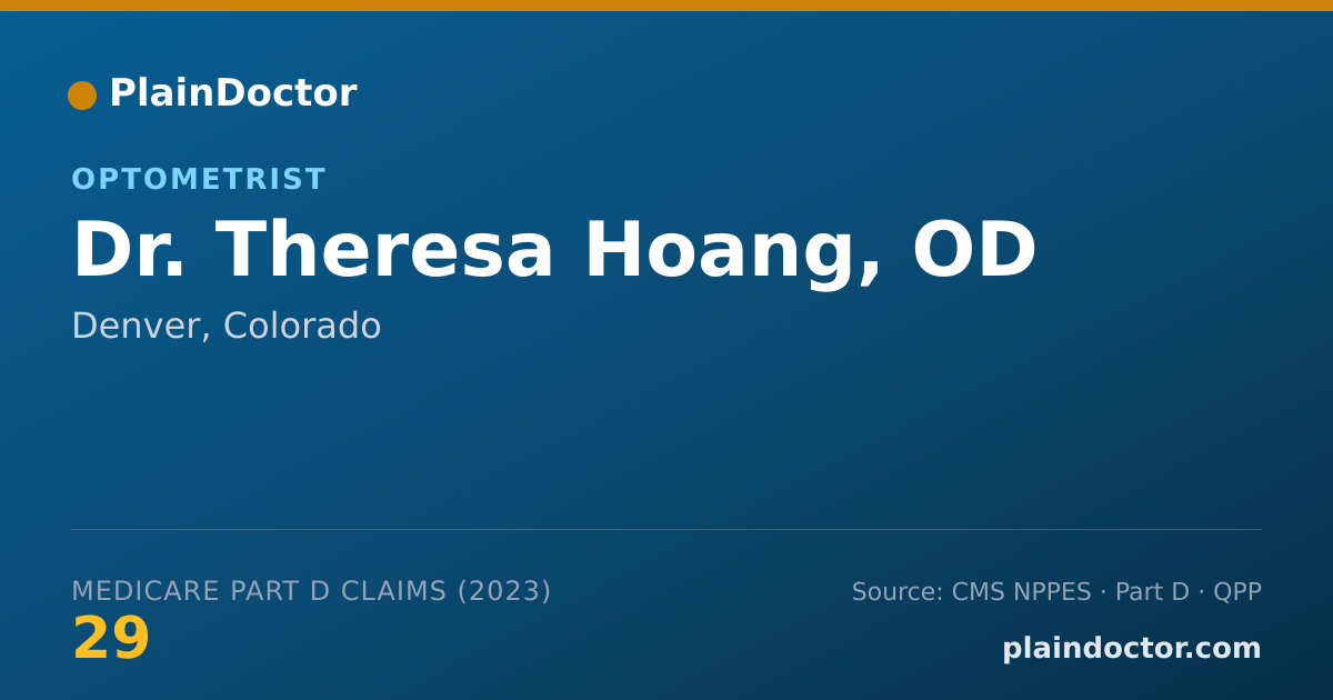 Shareable card for Theresa Hoang, OD - Optometrist, Denver, CO