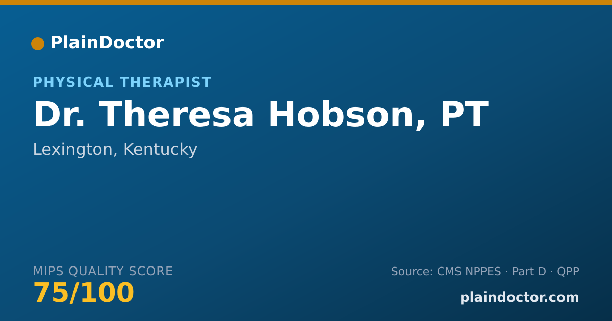 Shareable card for Theresa Hobson, PT - Physical Therapist, Lexington, KY