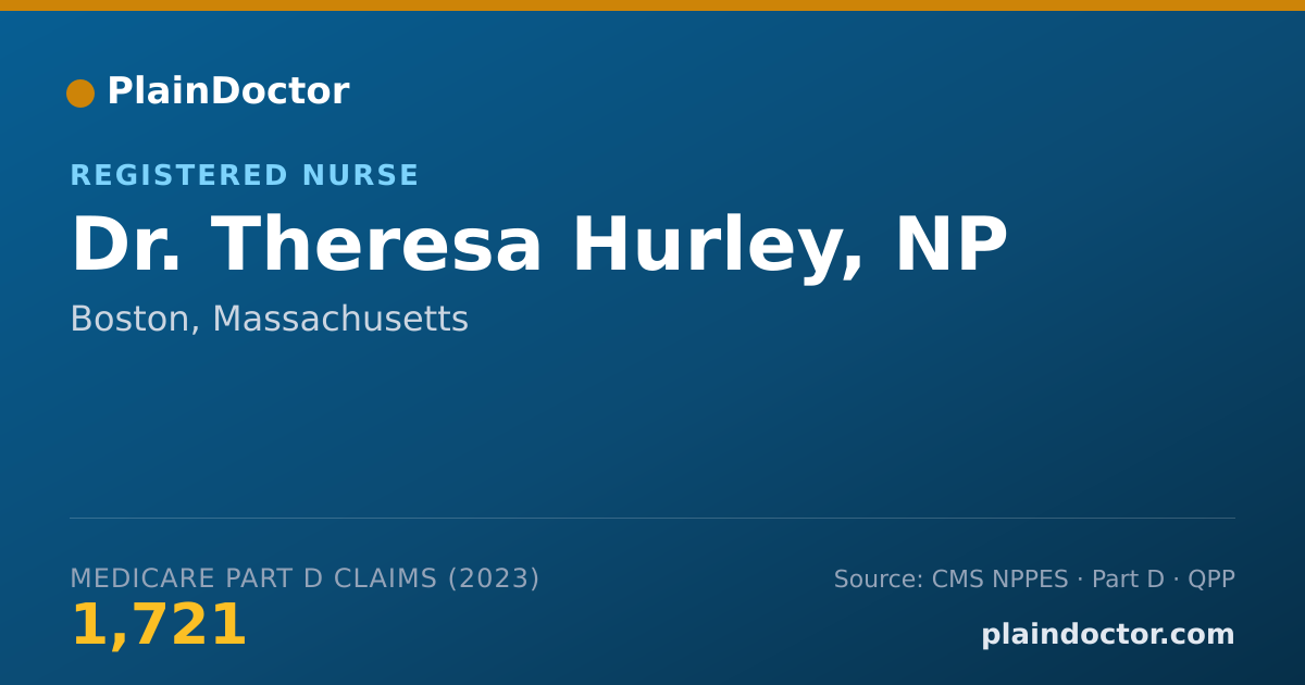 Shareable card for Theresa Hurley, NP - Registered Nurse, Boston, MA