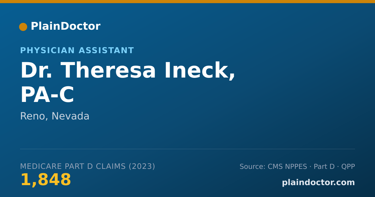 Shareable card for Theresa Ineck, PA-C - Physician Assistant, Reno, NV