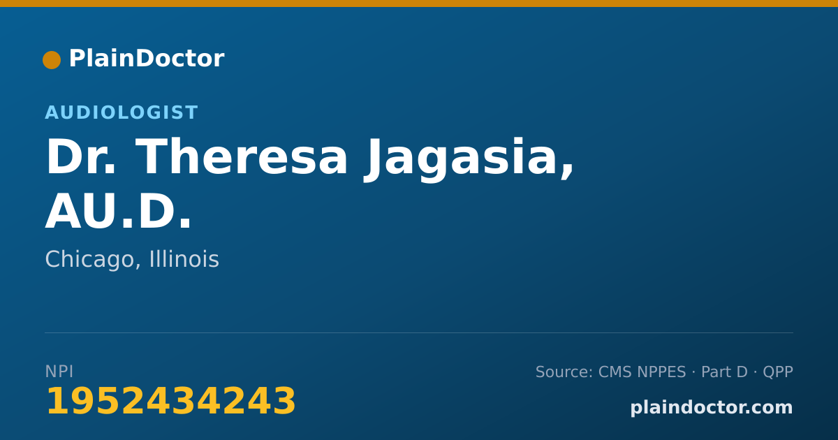 Shareable card for Theresa Jagasia, AU.D. - Audiologist, Chicago, IL