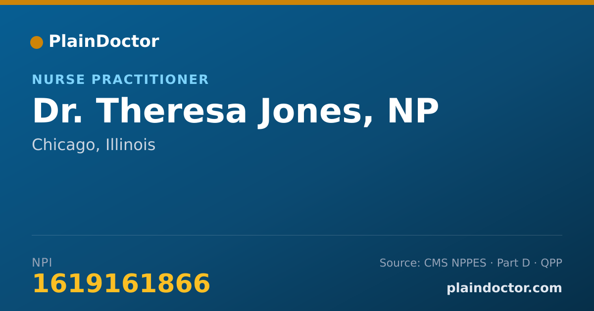 Shareable card for Theresa Jones, NP - Nurse Practitioner, Chicago, IL