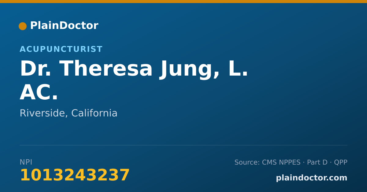Shareable card for Theresa Jung, L. AC. - Acupuncturist, Riverside, CA
