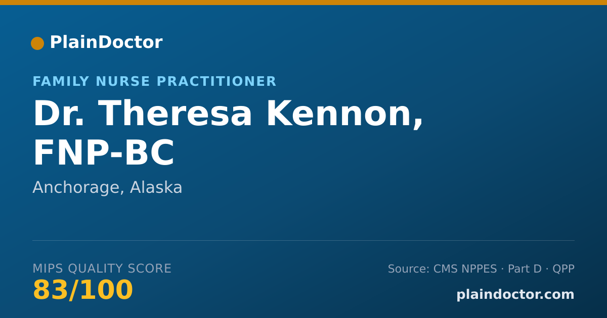 Shareable card for Theresa Kennon, FNP-BC - Family Nurse Practitioner, Anchorage, AK