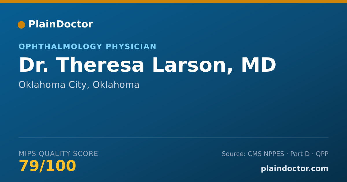 Shareable card for Theresa Larson, MD - Ophthalmology Physician, Oklahoma City, OK