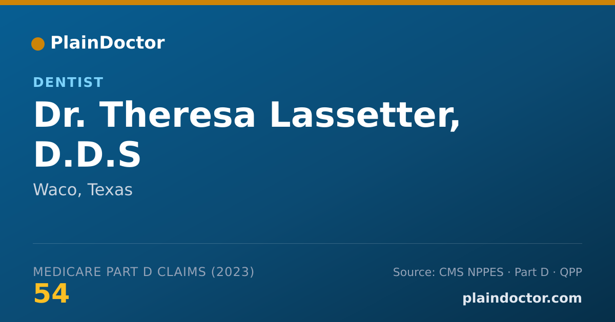 Shareable card for Theresa Lassetter, D.D.S - Dentist, Waco, TX