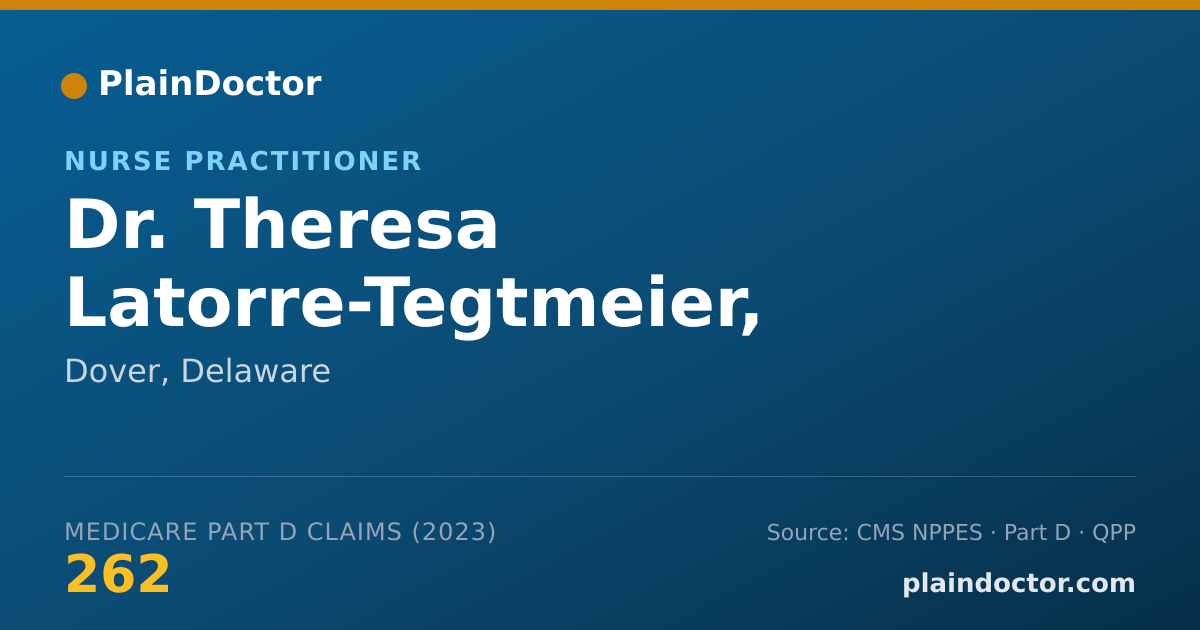 Shareable card for Theresa Latorre-Tegtmeier, NP-C - Nurse Practitioner, Dover, DE