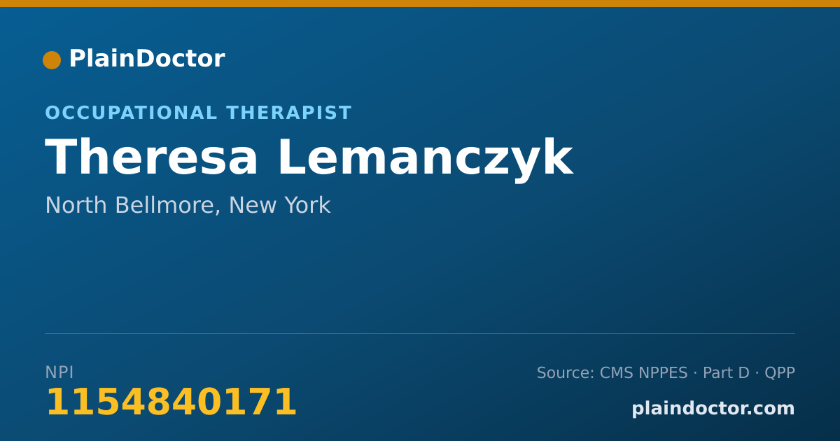 Shareable card for Theresa Lemanczyk - Occupational Therapist, North Bellmore, NY