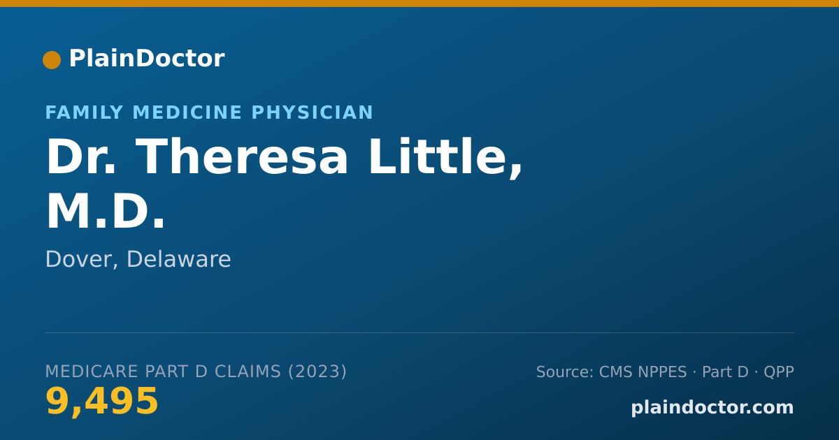 Shareable card for Theresa Little, M.D. - Family Medicine Physician, Dover, DE