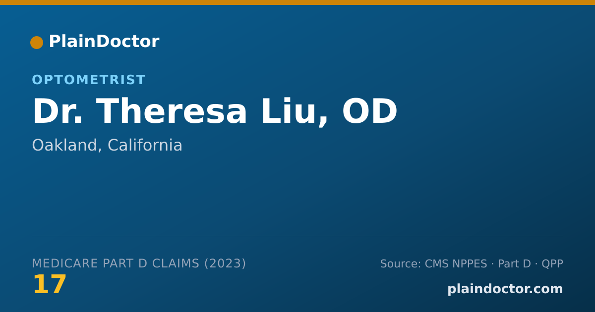 Shareable card for Theresa Liu, OD - Optometrist, Oakland, CA