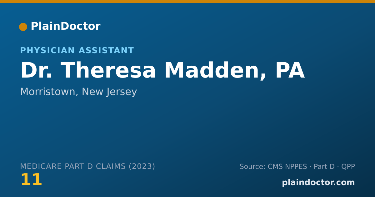 Shareable card for Theresa Madden, PA - Physician Assistant, Morristown, NJ