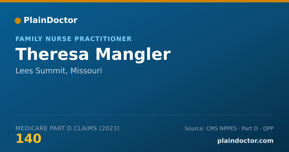 Shareable card for Theresa Mangler - Family Nurse Practitioner, Lees Summit, MO