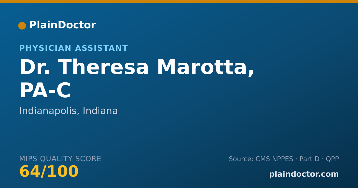 Shareable card for Theresa Marotta, PA-C - Physician Assistant, Indianapolis, IN