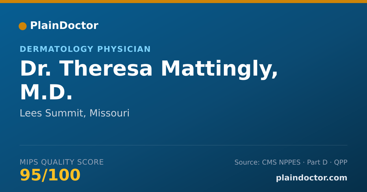 Shareable card for Theresa Mattingly, M.D. - Dermatology Physician, Lees Summit, MO