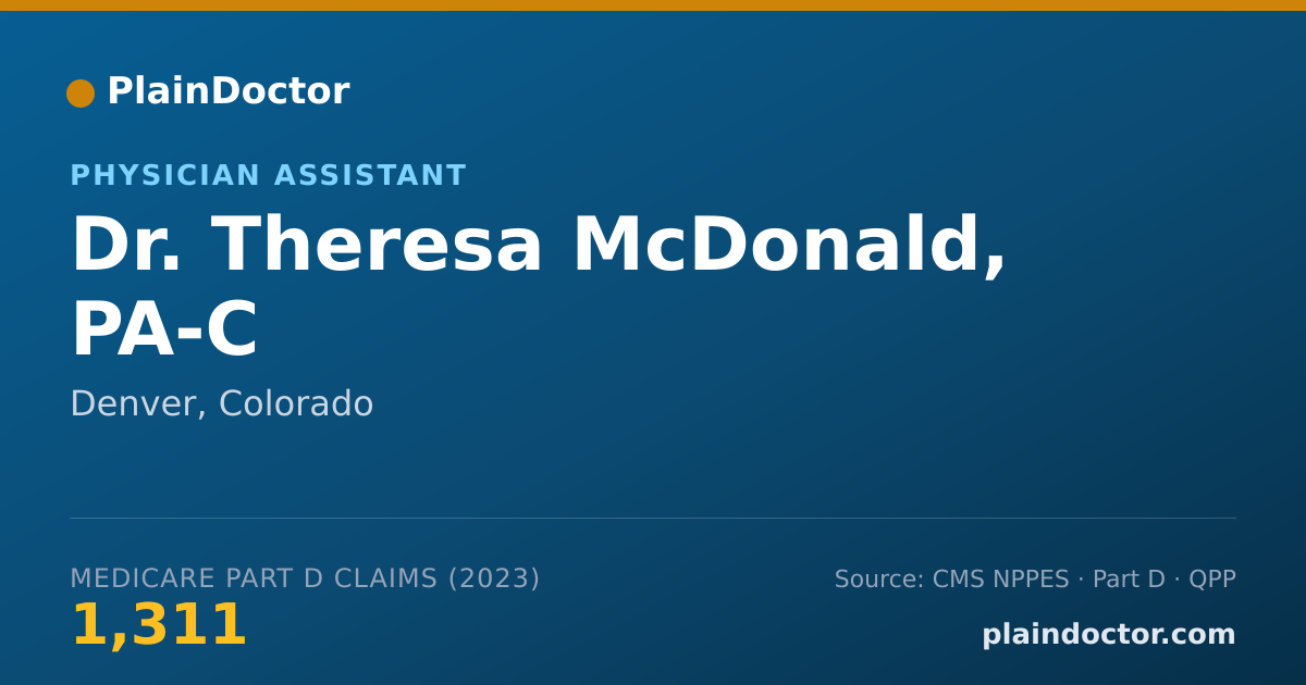 Shareable card for Theresa McDonald, PA-C - Physician Assistant, Denver, CO
