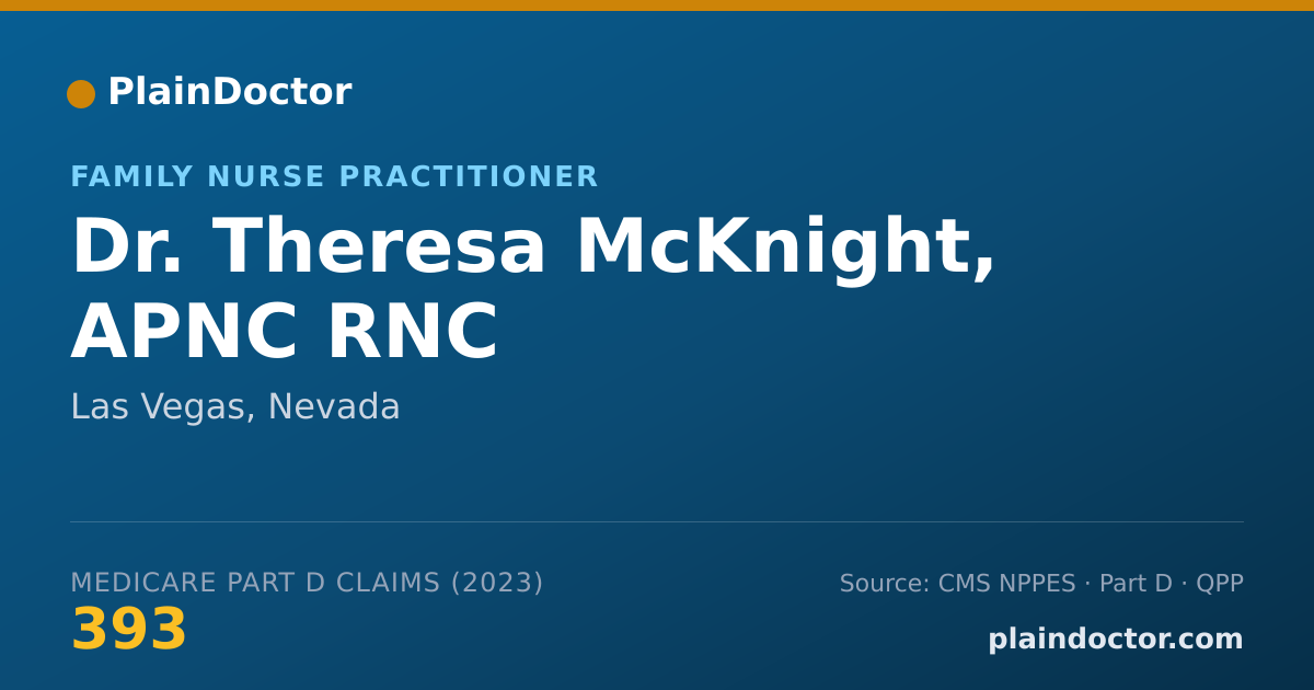 Shareable card for Theresa McKnight, APNC RNC - Family Nurse Practitioner, Las Vegas, NV