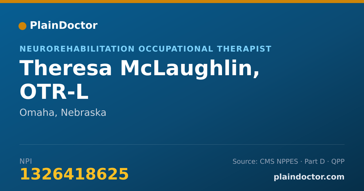 Shareable card for Theresa McLaughlin, OTR-L - Neurorehabilitation Occupational Therapist, Omaha, NE