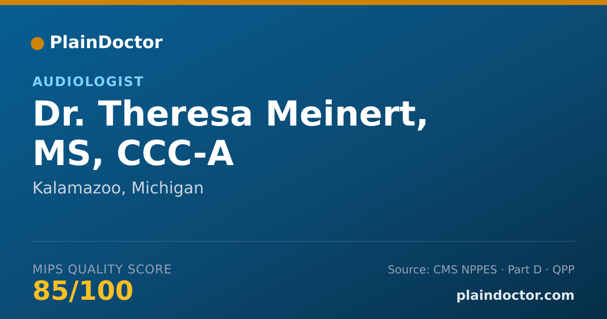Shareable card for Theresa Meinert, MS, CCC-A - Audiologist, Kalamazoo, MI