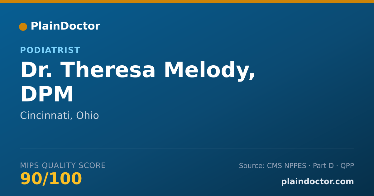 Shareable card for Theresa Melody, DPM - Podiatrist, Cincinnati, OH