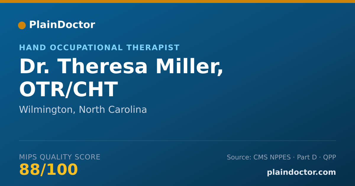 Shareable card for Theresa Miller, OTR/CHT - Hand Occupational Therapist, Wilmington, NC