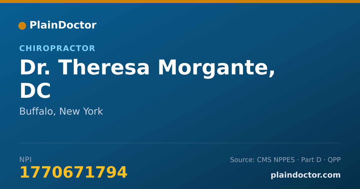 Shareable card for Theresa Morgante, DC - Chiropractor, Buffalo, NY