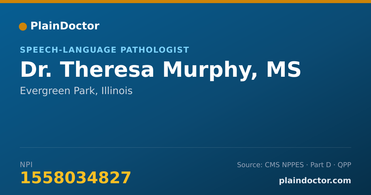 Shareable card for Theresa Murphy, MS - Speech-Language Pathologist, Evergreen Park, IL