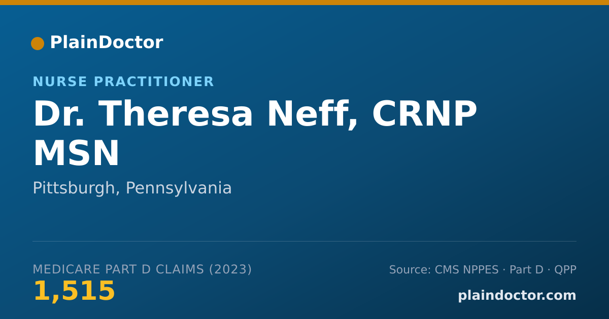 Shareable card for Theresa Neff, CRNP MSN - Nurse Practitioner, Pittsburgh, PA