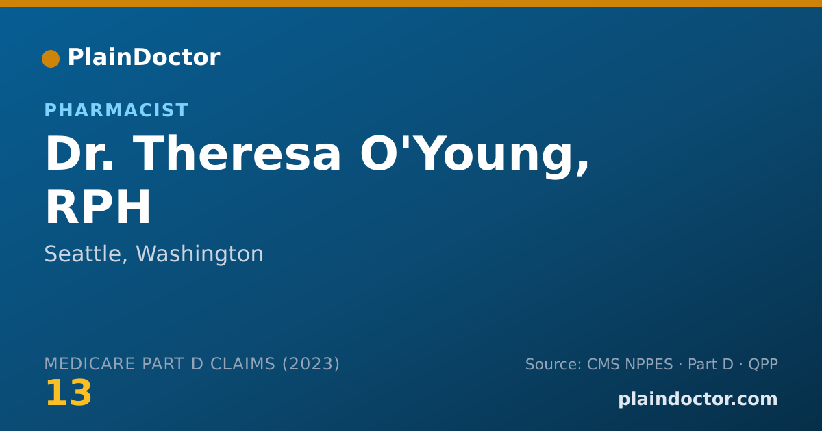 Shareable card for Theresa O'Young, RPH - Pharmacist, Seattle, WA