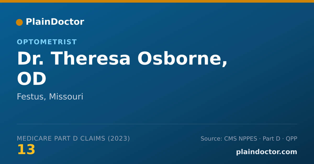 Shareable card for Theresa Osborne, OD - Optometrist, Festus, MO