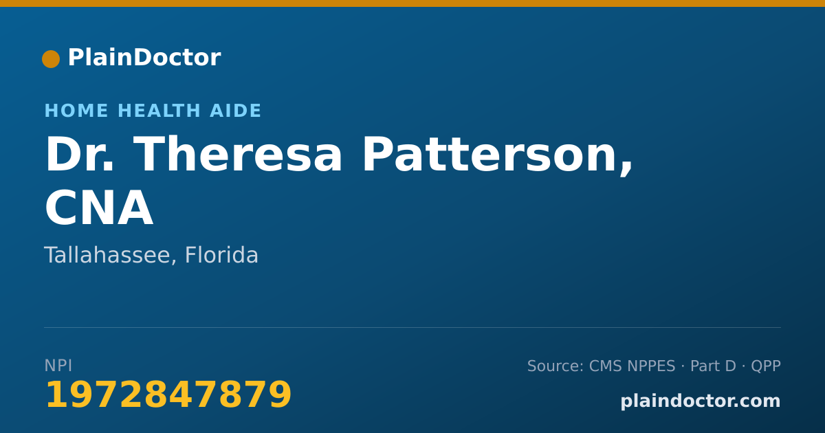 Shareable card for Theresa Patterson, CNA - Home Health Aide, Tallahassee, FL