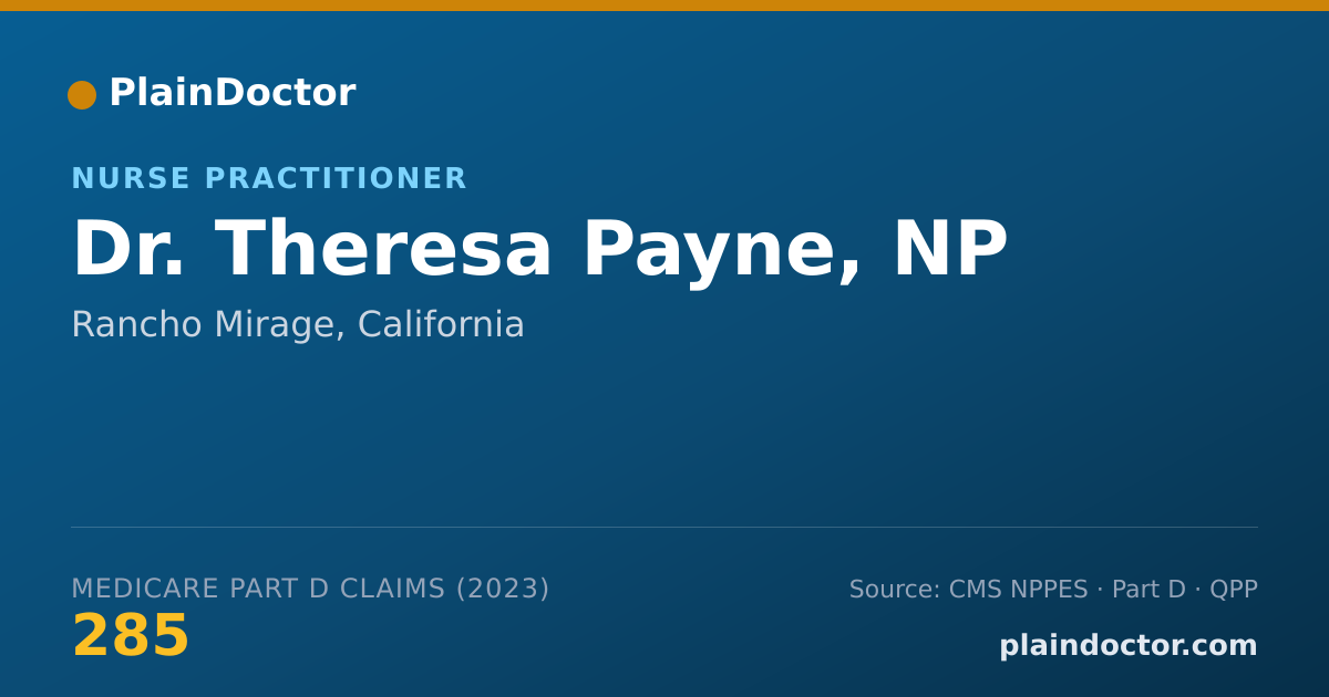 Shareable card for Theresa Payne, NP - Nurse Practitioner, Rancho Mirage, CA