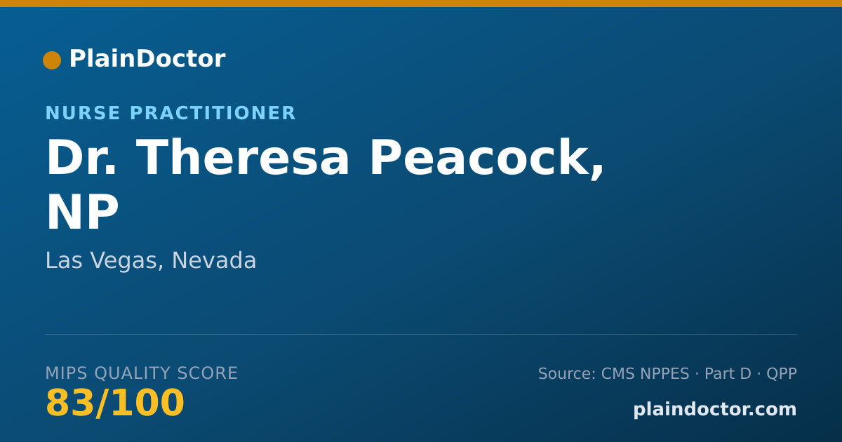 Shareable card for Theresa Peacock, NP - Nurse Practitioner, Las Vegas, NV