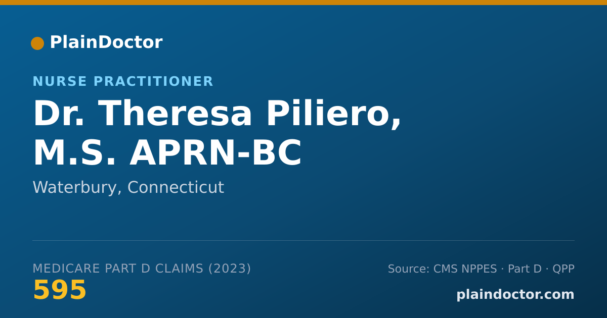 Shareable card for Theresa Piliero, M.S. APRN-BC - Nurse Practitioner, Waterbury, CT